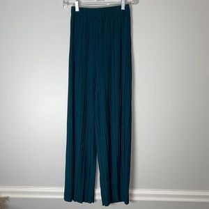 Made By Johnny S/M Pleated Teal Blue Green Dress Pants